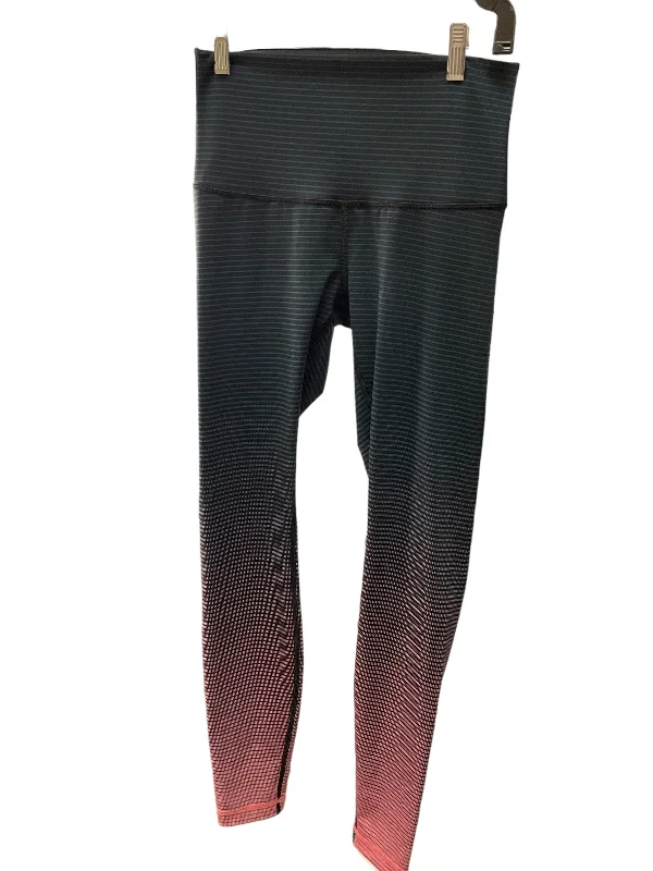 Casual Elegance Athletic Leggings By Lululemon In Blue Black, Size: M
