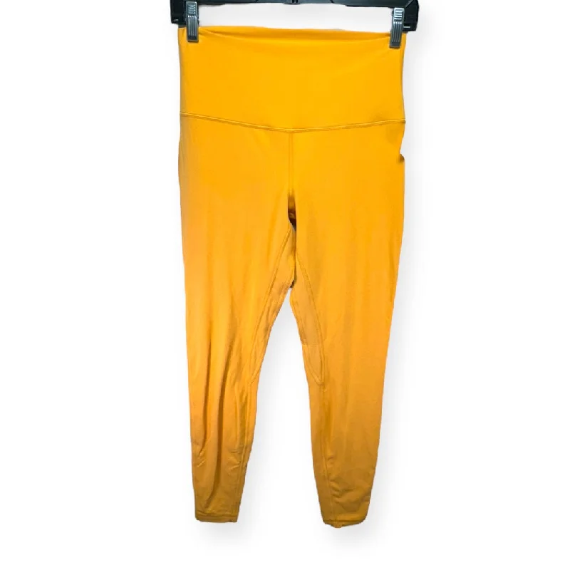 New Design Athletic Leggings By Lululemon In Orange, Size: 8