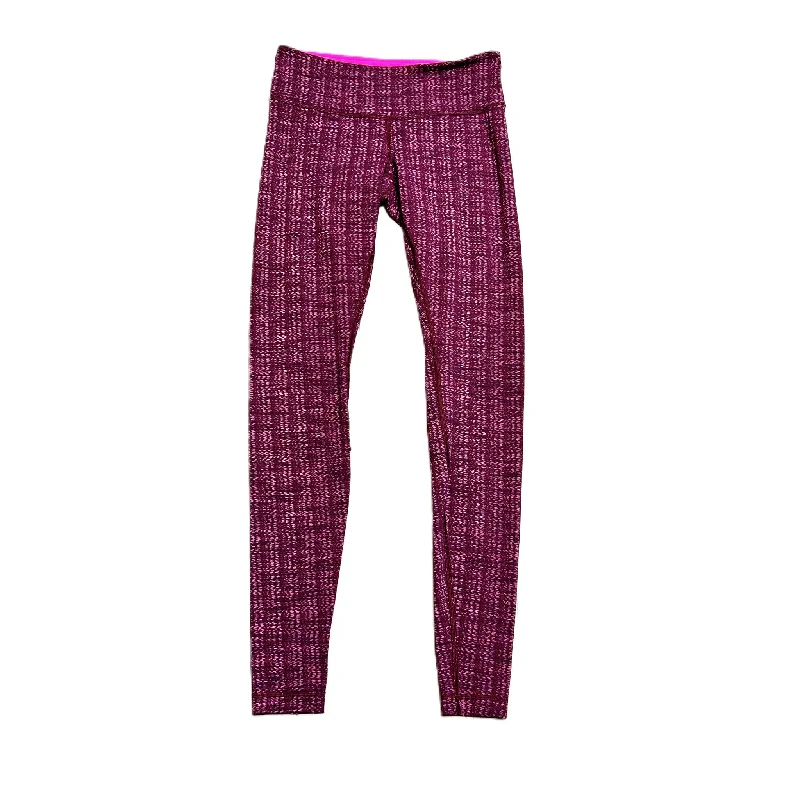 Comfortable Mind Athletic Leggings By Lululemon In Pink & Purple, Size: 6