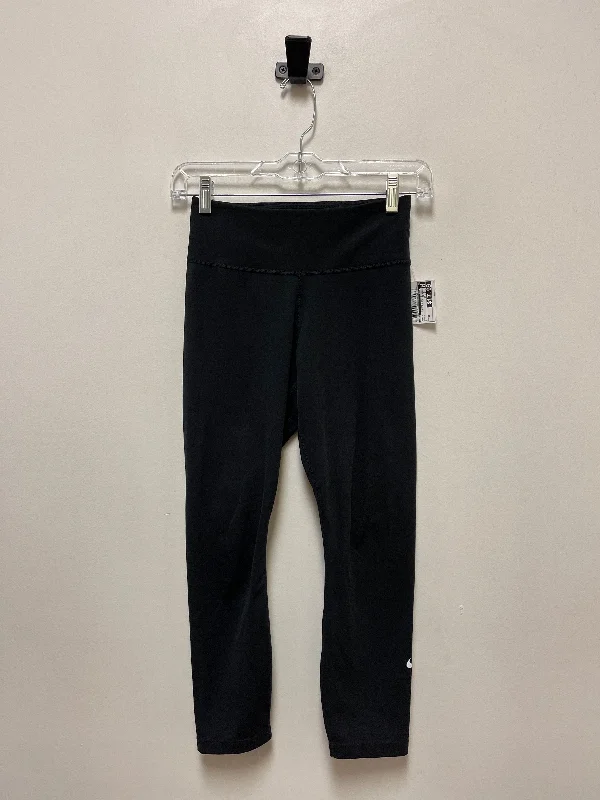 Trendy Comfort Wear Athletic Leggings By Nike In Black, Size: 0