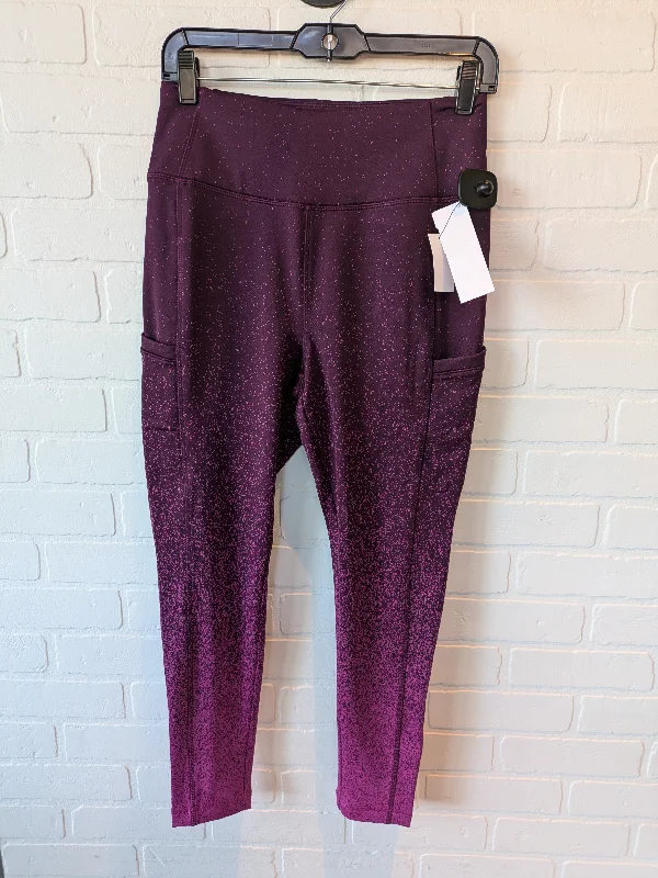 Comfortable And Cold-proof Athletic Leggings By Talbots In Purple, Size: 8petite