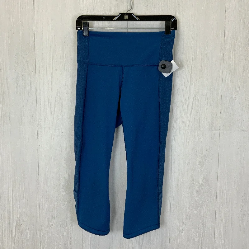 Free And Casual Athletic Leggings Capris By Lululemon In Blue, Size: 8