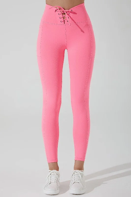 Lively And Youthful Charlise High Waist Legging - Cotton Candy