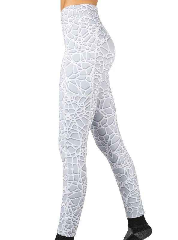 Sexy Fun Crackle Wide Waistband Pocketed Leggings