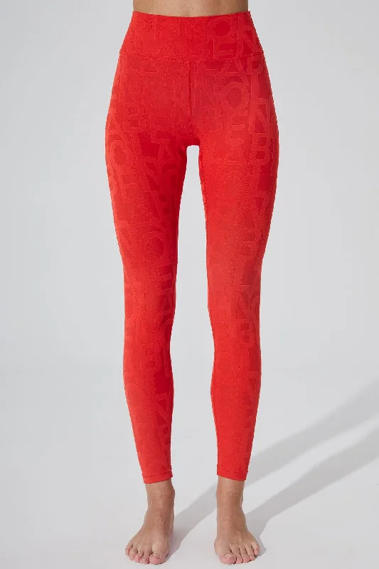 Easy Chic Wear Classic Déese Fleur Legging 3D - Haute Red