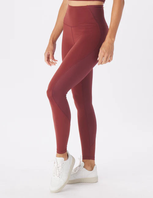 Economic Outlook Glyder Women's Tone Up Sculpting Leggings - Cabernet Red