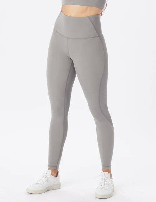 Lace Design Glyder Women's Tone Up Sculpting Leggings - Silver Fog Grey