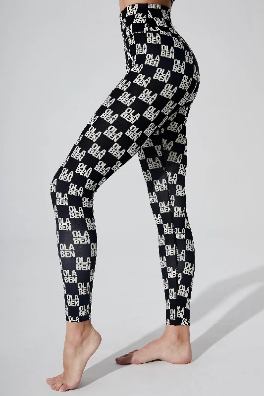 Avant-garde Design Hazel Monogram Legging - Monogram Black