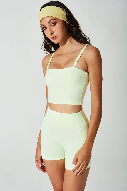 Luxury Temperament Mariah Pocket Short - Lemon