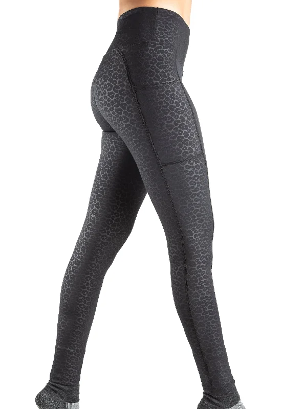 Cozy Fashions Nala Leopard Wide Waistband Pocketed Leggings