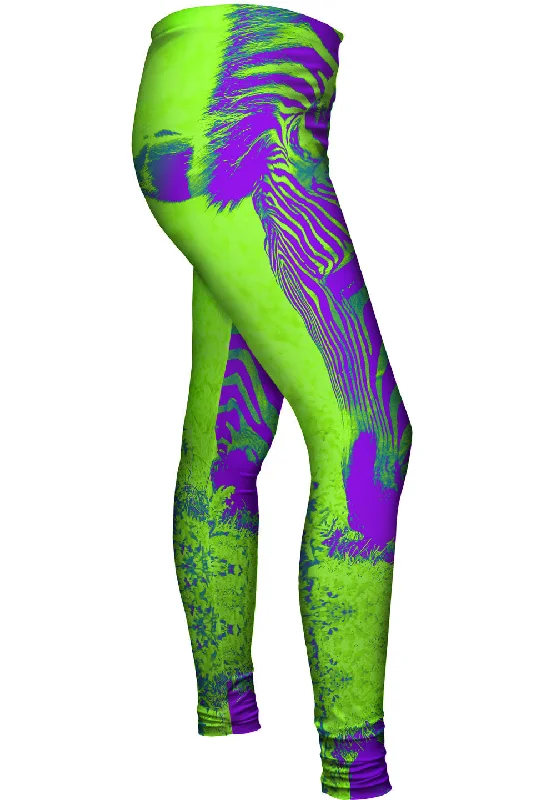 Relaxed Chic Neon Purple Green Zebra