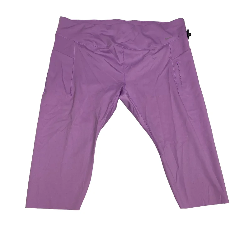 Purple Athletic Leggings Capris Nike, Size 4x