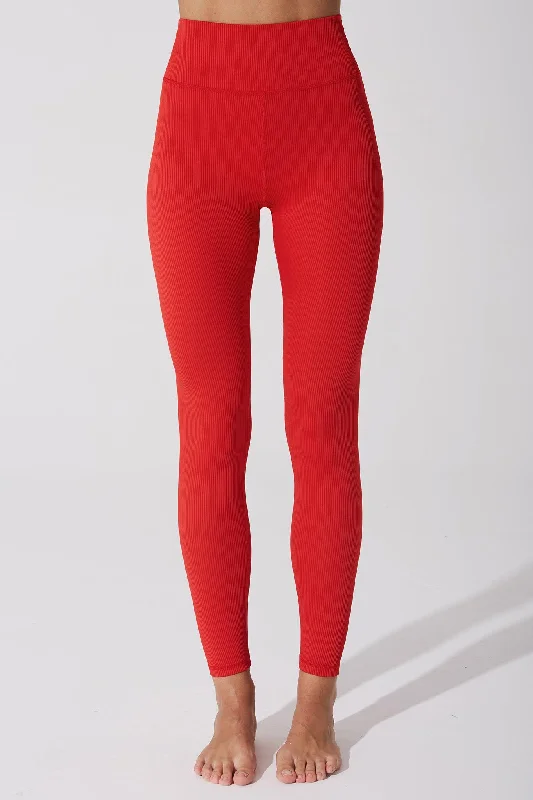 Comfortable Fashion Querida High Waist R Legging - Savvy Red