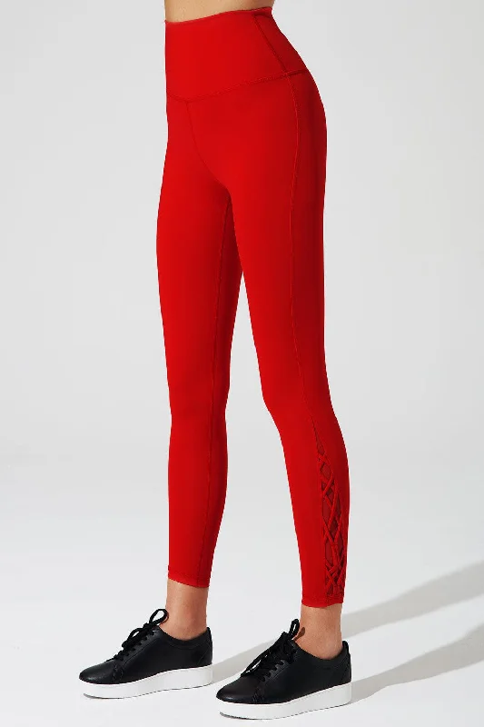 Soft Textures S'Angria 7/8 High Waist Legging - Burgundy Red