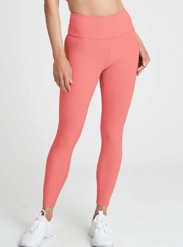 Elegant And Casual Thrive Société Women's Ribbed 7/8 Leggings - Flamingo Pink