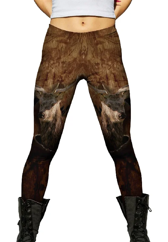 Casual Style Torn Cafe Deer