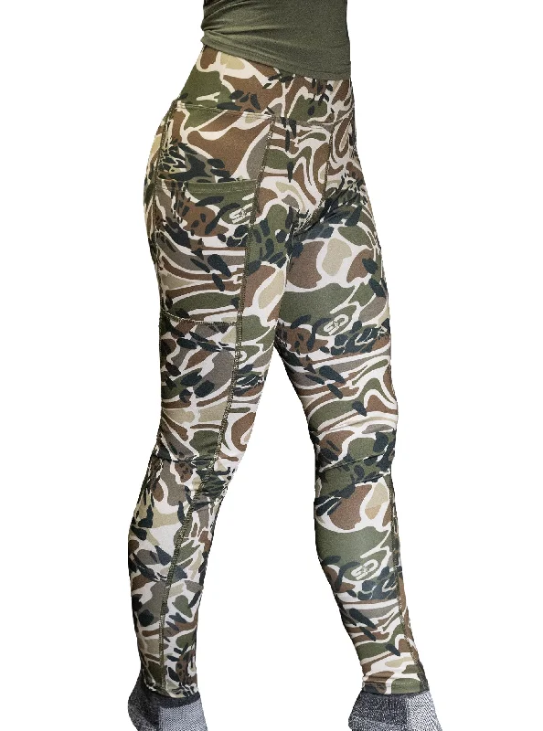 Comfortable And Simple Wide Waistband Prym1 Woods Pocketed Legging