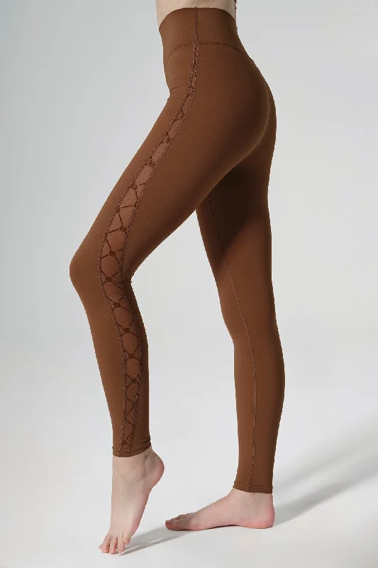 Comfy Chic Zoe Monogram Leggings - Gingerbread