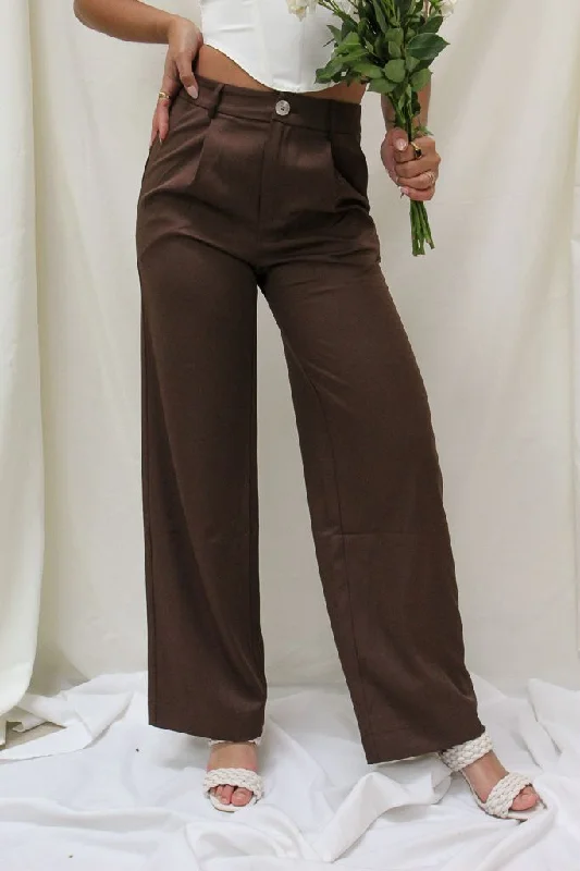 Layered Style Adore You Trousers - Chocolate