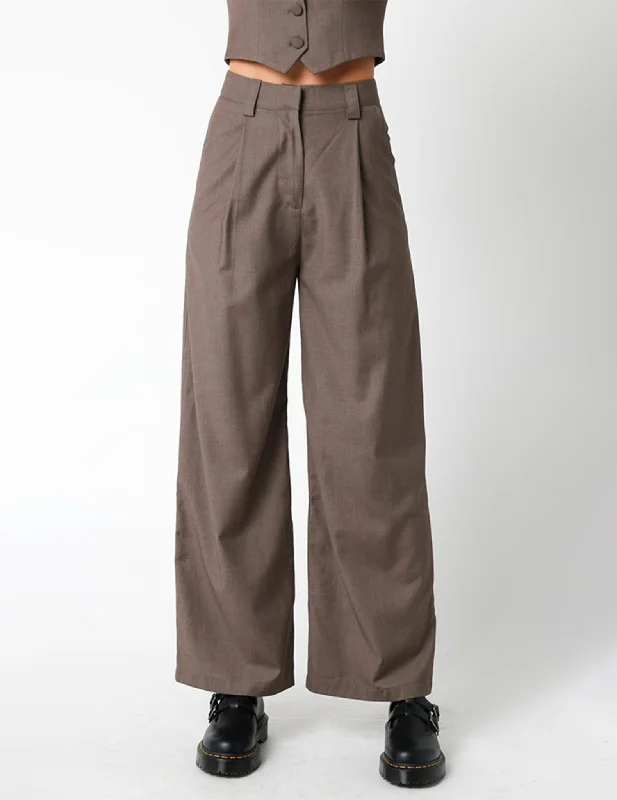 Versatile Items Annie High Waisted Pleated Trouser Pants