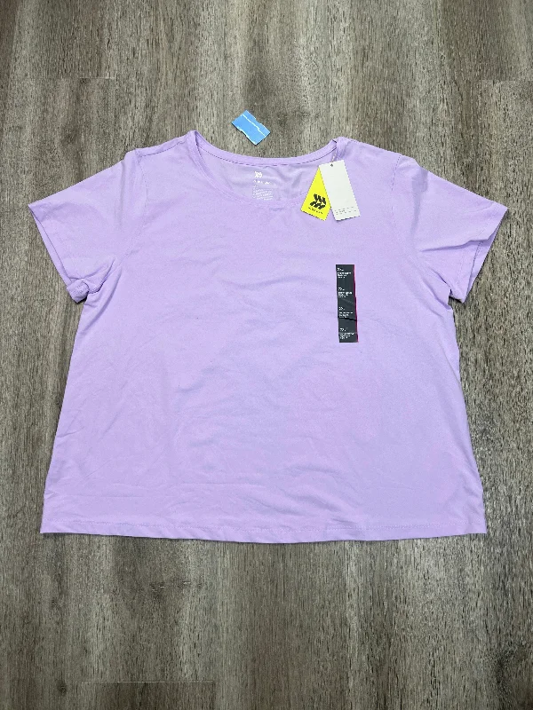 Cozy Fashions Athletic Top Short Sleeve By All In Motion In Purple, Size: Xxl