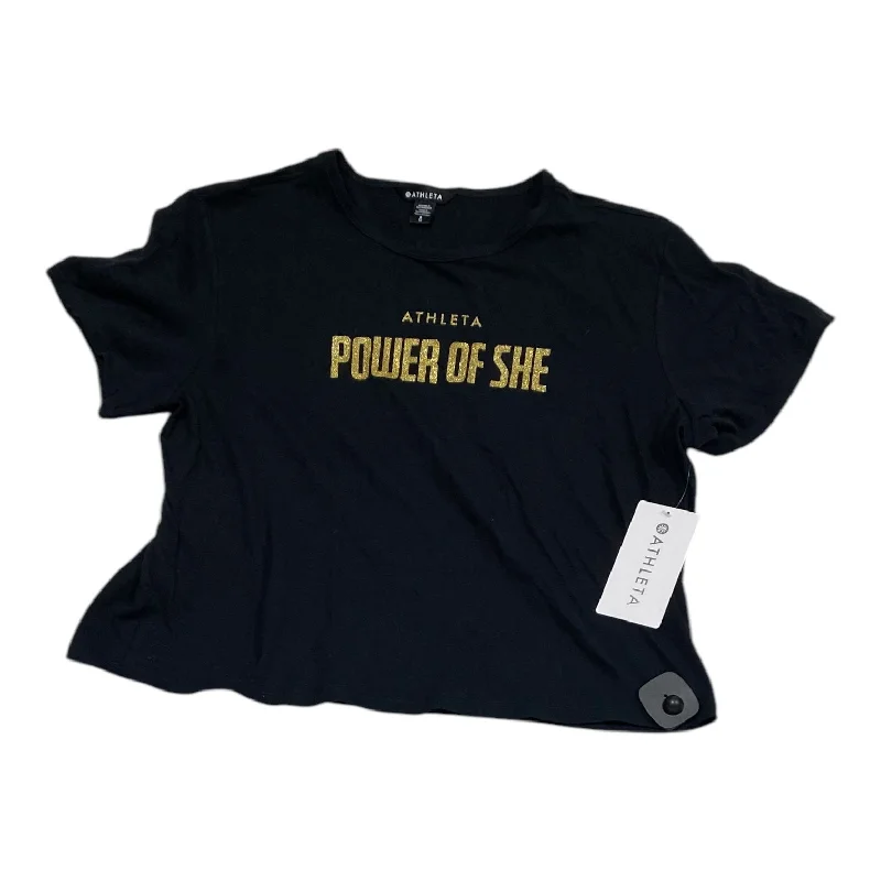 Personalized Series Athletic Top Short Sleeve By Athleta In Black, Size: L