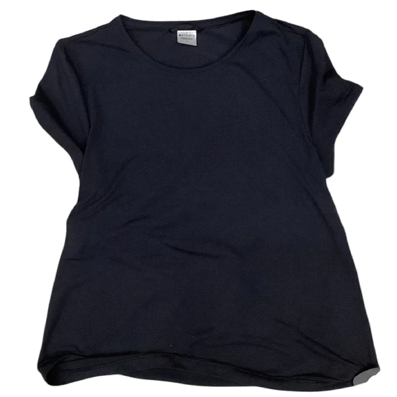 Chic Outfits Athletic Top Short Sleeve By Athleta In Black, Size: M