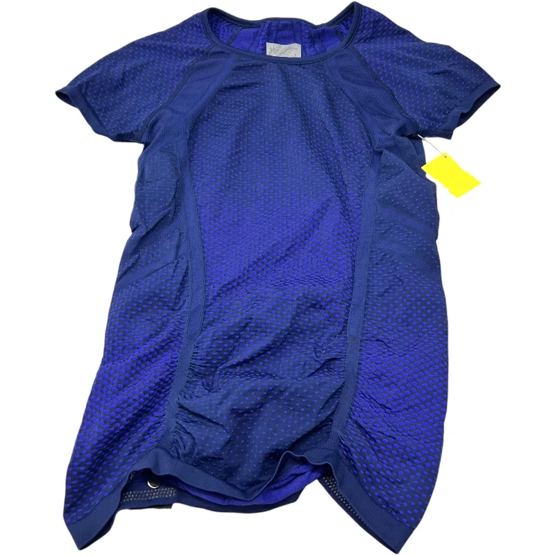 Carefree Athletic Top Short Sleeve By Athleta In Blue, Size: S