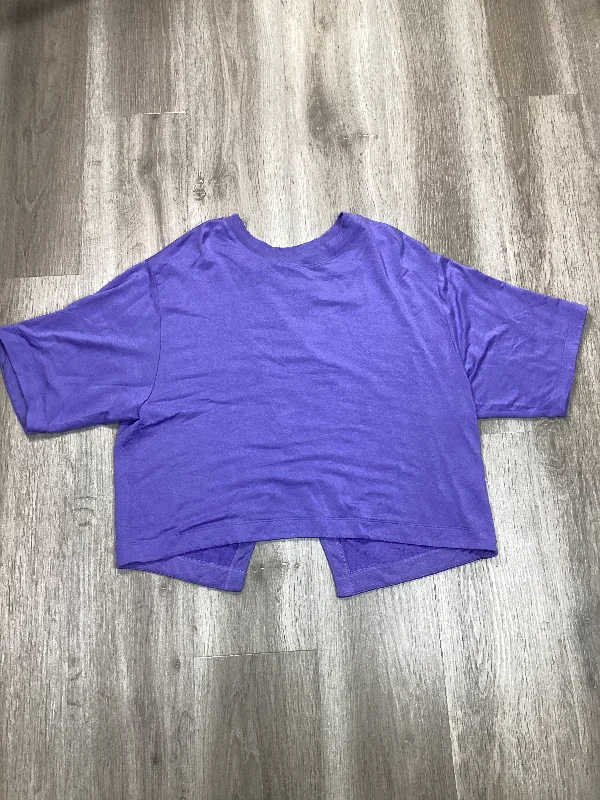 Weekend Comfort Wear Athletic Top Short Sleeve By Athleta In Purple, Size: M