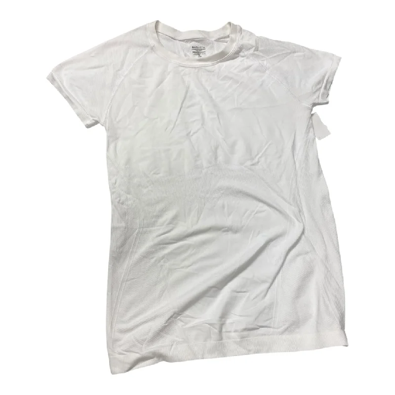 Casual Elegance Athletic Top Short Sleeve By Athleta In White, Size: M