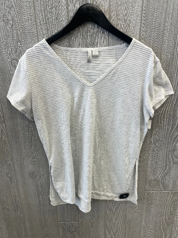Fresh And Elegant Athletic Top Short Sleeve By Bcg In Grey, Size: L