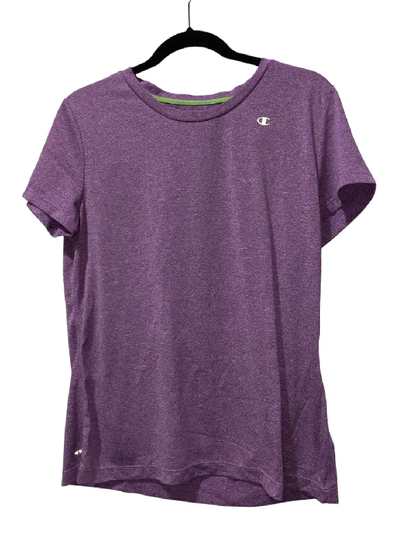Comfortable Fashion Looks Athletic Top Short Sleeve By Champion  Size: L