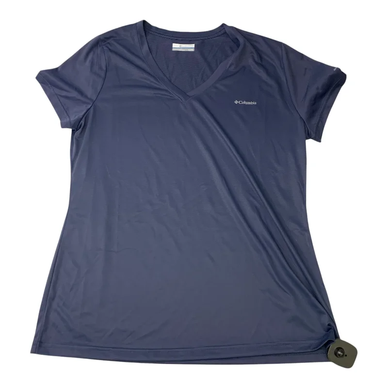 Double-sided Wear Athletic Top Short Sleeve By Columbia In Blue, Size: Xl