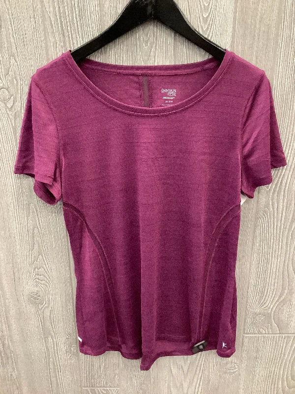 Relaxed Clothing Athletic Top Short Sleeve By Danskin In Purple, Size: L