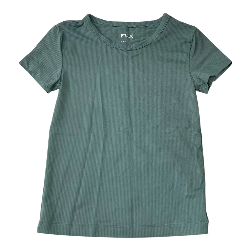 Comfortable Dresses Athletic Top Short Sleeve By Flx In Teal, Size: S