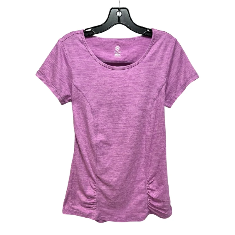 Party Wear Athletic Top Short Sleeve By Gaiam In Purple, Size: S