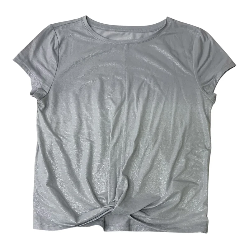 Modern Tailoring Athletic Top Short Sleeve By Gap In Silver, Size: Xs