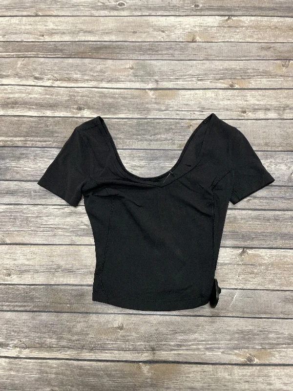 Goddess Outfit Athletic Top Short Sleeve By Lululemon In Black, Size: Xs