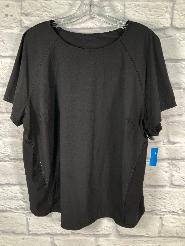 Elegant Tailoring Athletic Top Short Sleeve By Lululemon In Black, Size: Xxl
