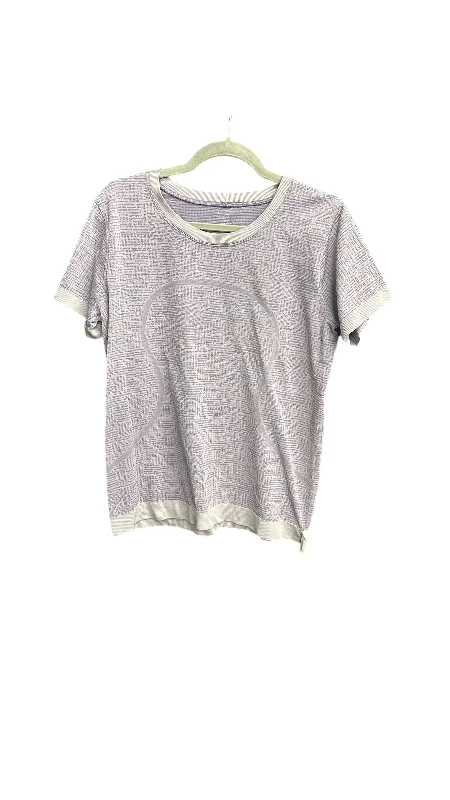 Elegant And Elegant Athletic Top Short Sleeve By Lululemon In Purple, Size: M