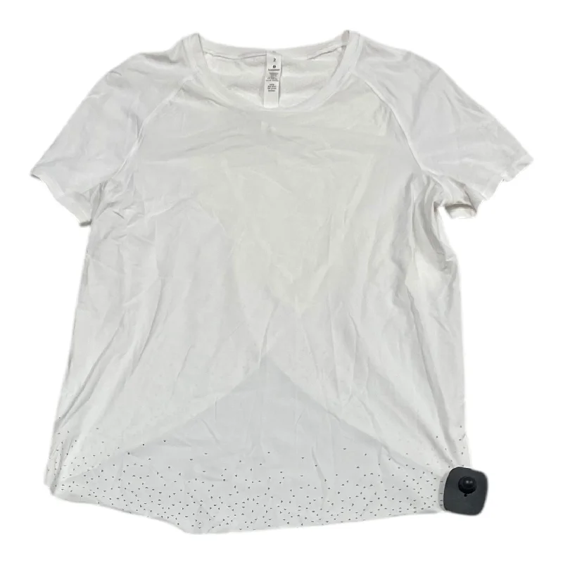 End Of The Year Athletic Top Short Sleeve By Lululemon In White, Size: 2