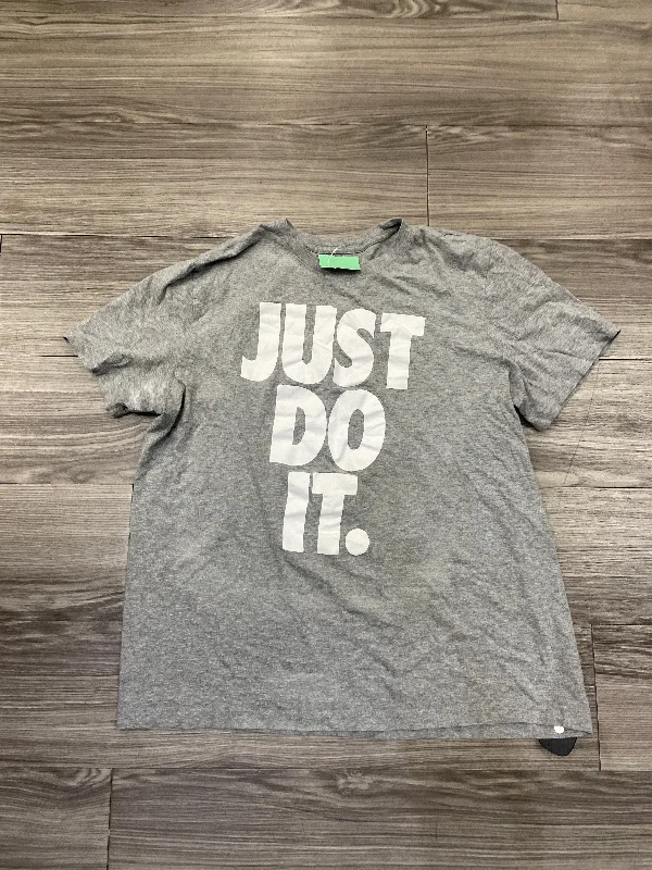 Fresh And Natural Athletic Top Short Sleeve By Nike In Grey, Size: Xl