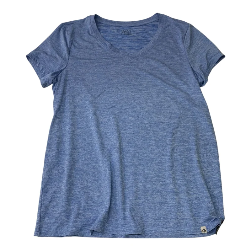 Floral Prints Athletic Top Short Sleeve By Ocean + Coast  In Blue, Size: S