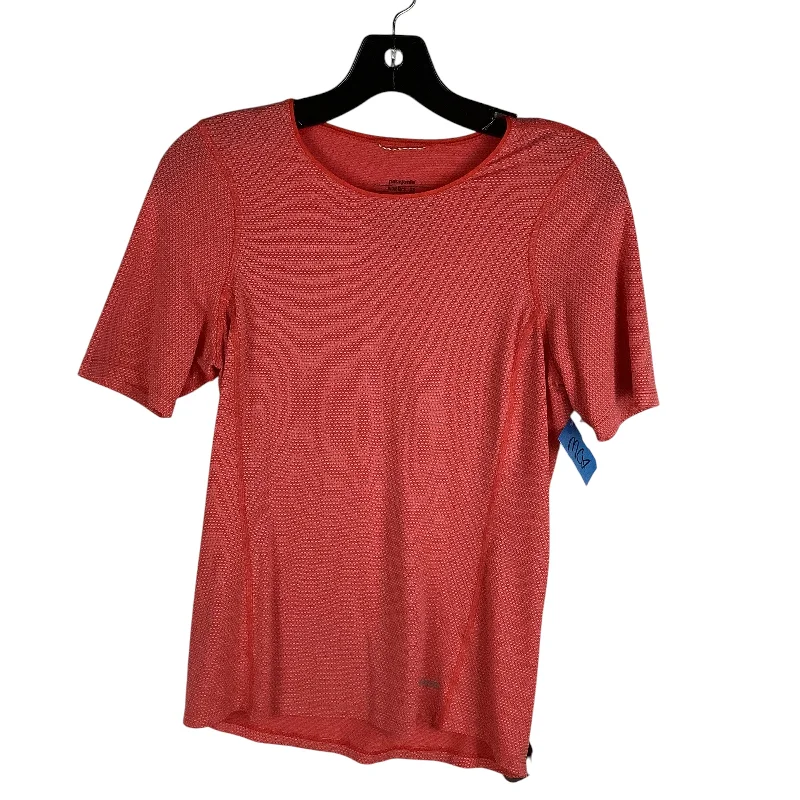 French Style Athletic Top Short Sleeve By Patagonia In Pink, Size: Xs