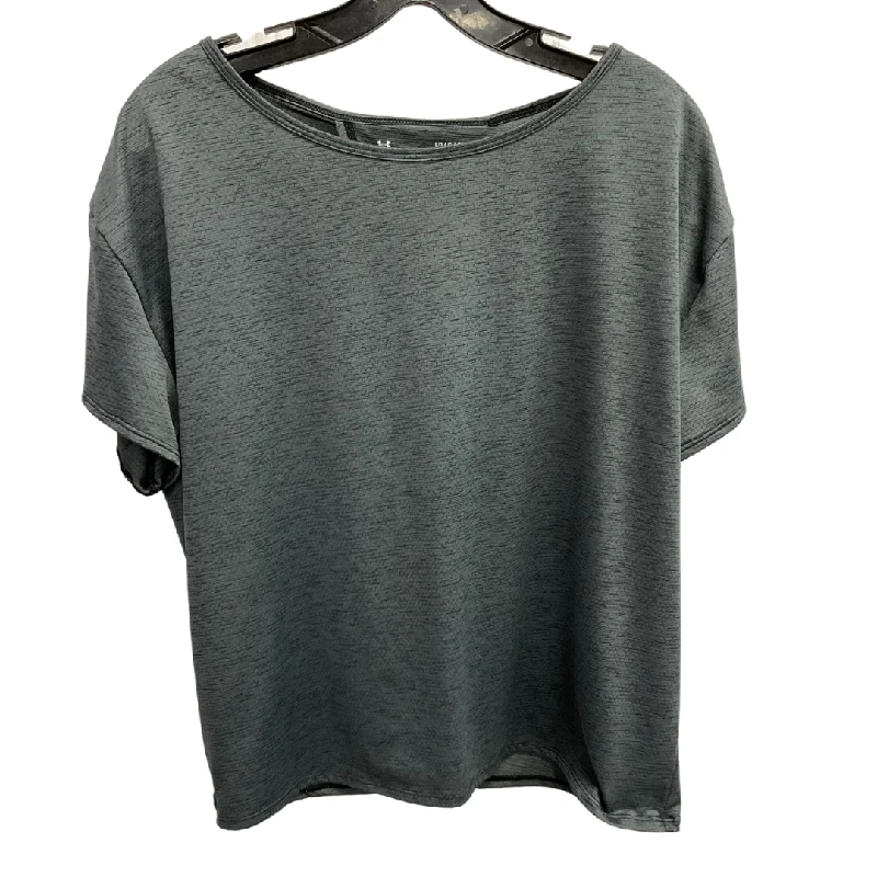 Retro Prints Athletic Top Short Sleeve By Under Armour In Grey, Size: L