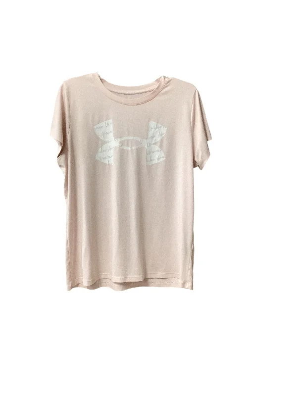 Stylish Fit Athletic Top Short Sleeve By Under Armour In Pink, Size: Xl