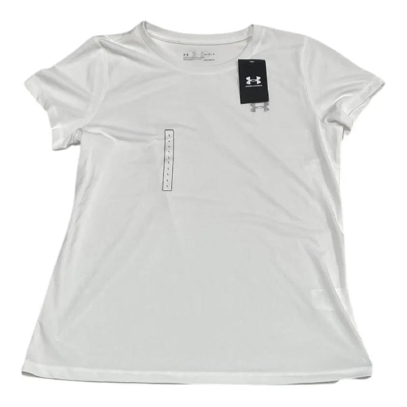 High Street Design Athletic Top Short Sleeve By Under Armour In White, Size: L