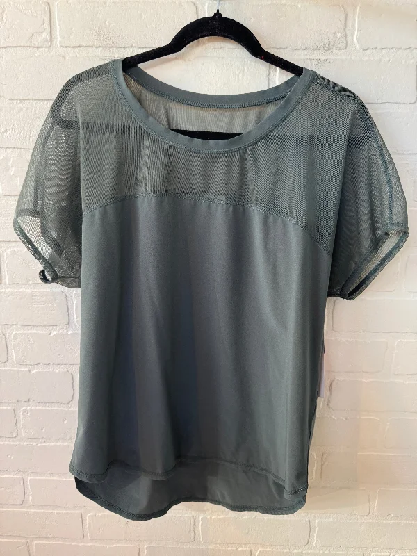 Trendy Items Athletic Top Short Sleeve By Zella In Green, Size: S