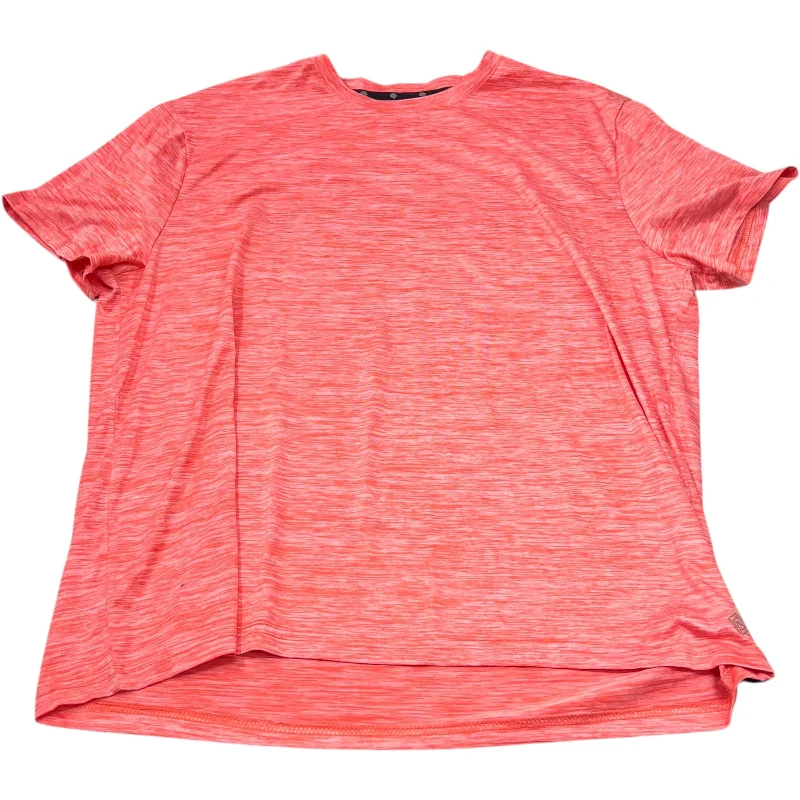 College Style Athletic Top Short Sleeve By Zelos In Orange, Size: Xl