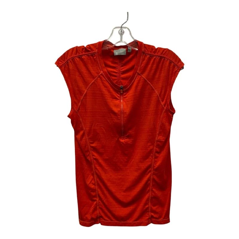 Soft Relaxation Wear Athletic Top Ss By Athleta In Orange, Size:M